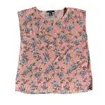 Forever 21 Pink Floral Crepe Chiffon Top
