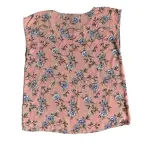 Forever 21 Pink Floral Crepe Chiffon Top