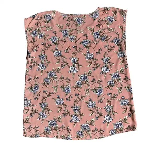 Forever 21 Pink Floral Crepe Chiffon Top