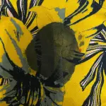 Guess Piper Tropical Print Puff Sleeve Thong Bodysuit Yellow Size M