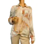 Guess Cleo Tie Dye Button Up Shirt Smoked Pearl