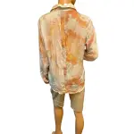 Guess Cleo Tie Dye Button Up Shirt Smoked Pearl