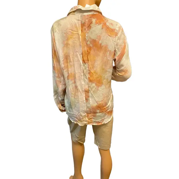 Guess Cleo Tie Dye Button Up Shirt Smoked Pearl