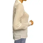 Guess White Button Down Shirt Semi Sheer Ribbed Texture