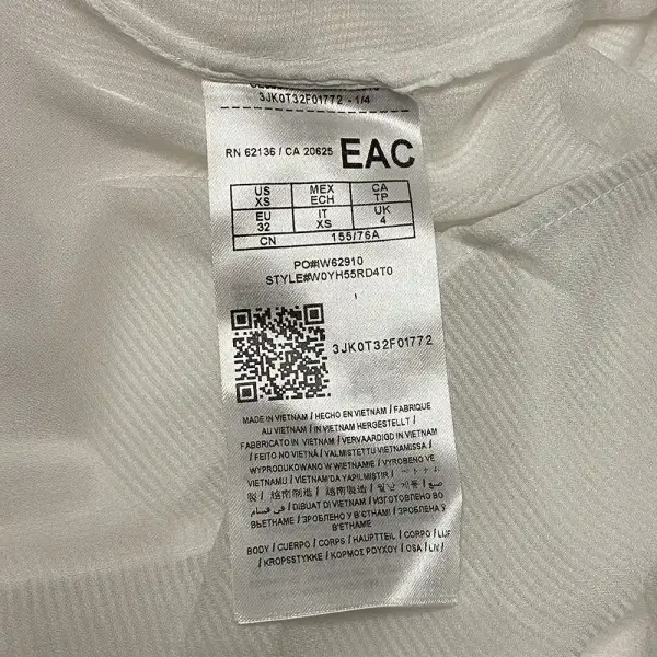 Guess White Button Down Shirt Semi Sheer Ribbed Texture