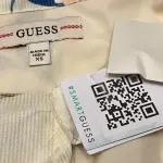 GUESS Lana Blooms Tropical Floral Cold Shoulder Maxi Dress Cream