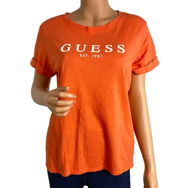 Product Name: Guess Eco Logo T-Shirt Orange 100% Organic Cotton