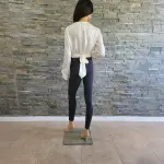 Guess Twist Front Crop Blouse Cream Ivory Animal Print Satin Long Sleeve