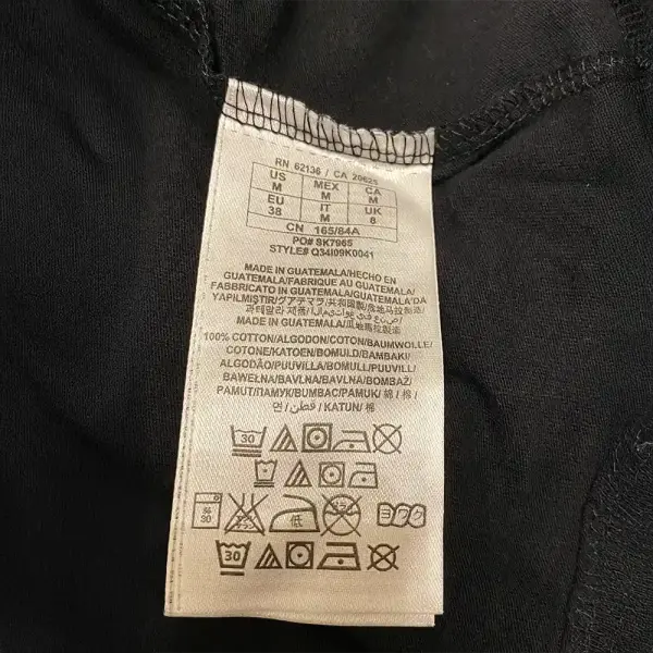 GUESS Love Guess Forever Logo Graphic V Neck Tee Black