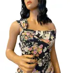 Guess Mixed Print Off Shoulder Bodycon Dress