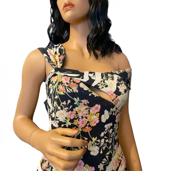 Guess Mixed Print Off Shoulder Bodycon Dress