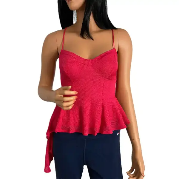 GUESS Textured Bandage Peplum Top