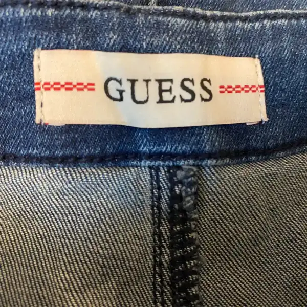 Guess Belted Denim Mini Skirt