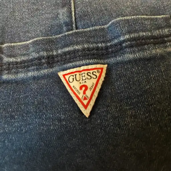 Guess Belted Denim Mini Skirt