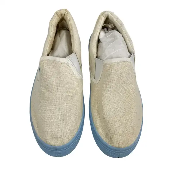 Hippo Sports Beige Slip-On Shoes with Blue Sole