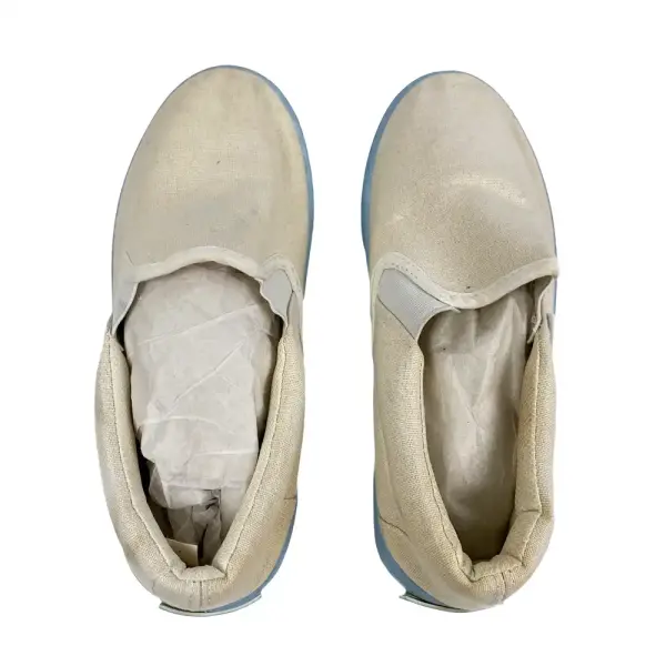 Hippo Sports Beige Slip-On Shoes with Blue Sole