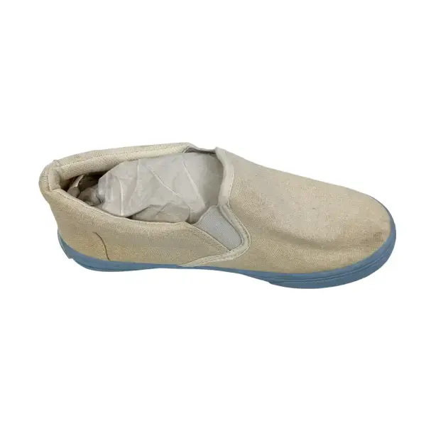 Hippo Sports Beige Slip-On Shoes with Blue Sole