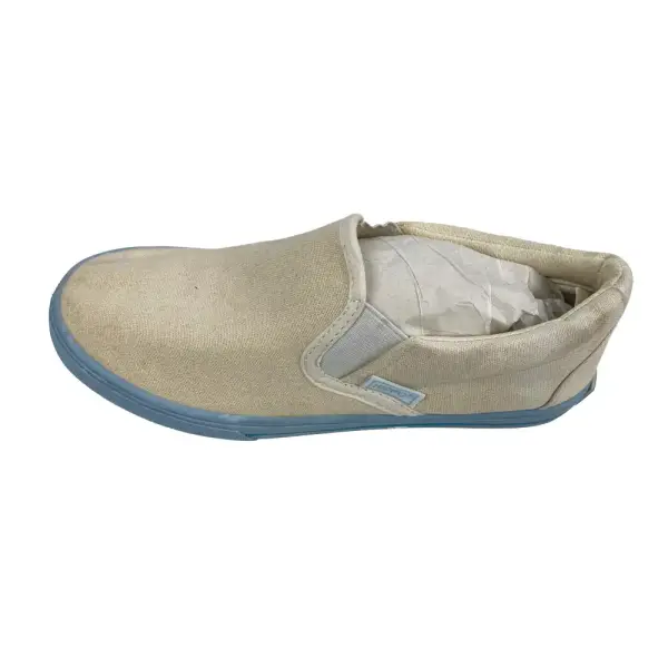Hippo Sports Beige Slip-On Shoes with Blue Sole