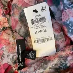 INC International Concepts Floral Tie Neck Blouse Pink Size XL