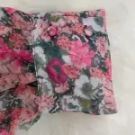 INC International Concepts Floral Tie Neck Blouse Pink Size XL