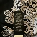 INC International Concepts Lace Print Blouse Black White