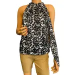 INC International Concepts Bella Mirage Halter Tie Neck Blouse