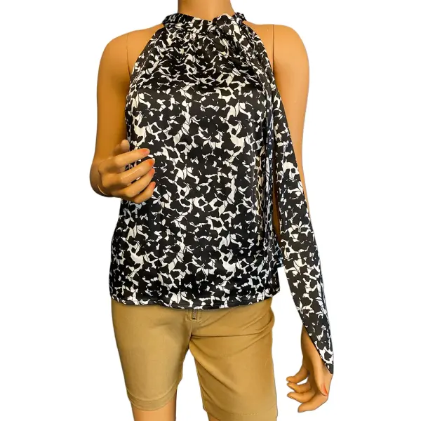 INC International Concepts Bella Mirage Halter Tie Neck Blouse