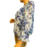 INC International Concepts Tie Dye Off Shoulder Peasant Blouse