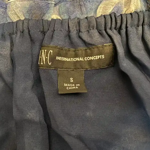 INC International Concepts Tie Dye Off Shoulder Peasant Blouse