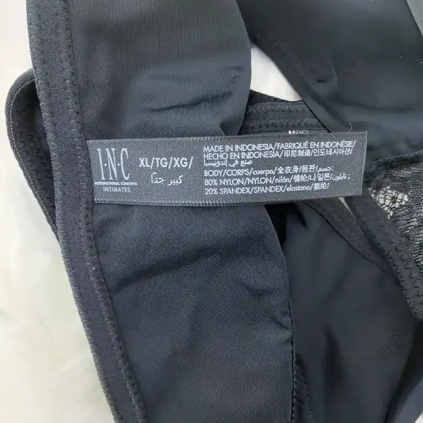 INC International Concepts Black Lace Thong