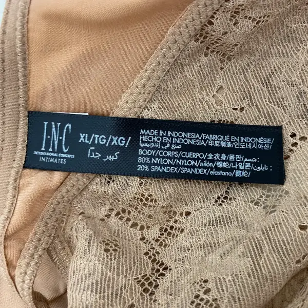 INC International Concepts Taupe XL Lace Back Hipster