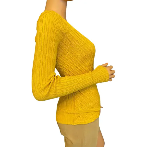 INC International Concepts Ribbed Faux Wrap Sweater