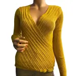 INC International Concepts Ribbed Faux Wrap Sweater