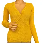 INC International Concepts Ribbed Faux Wrap Sweater