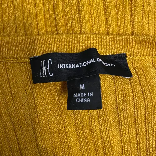 INC International Concepts Ribbed Faux Wrap Sweater