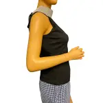 INC International Concepts Rhinestone Collar Sleeveless Top Black Size M