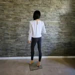 INC International Concepts Eyelet Blouse White Ruffle Long Sleeve