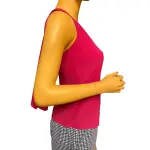 INC International Concepts Sleeveless Halter Top Tie Back Cranberry Rose