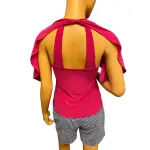 INC International Concepts Sleeveless Halter Top Tie Back Cranberry Rose