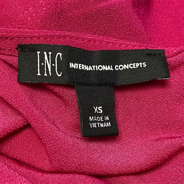 INC International Concepts Sleeveless Halter Top Tie Back Cranberry Rose