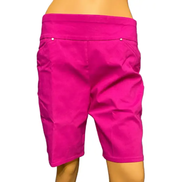 INC International Concepts Bermuda Shorts Fuchsia Pull On Stretch