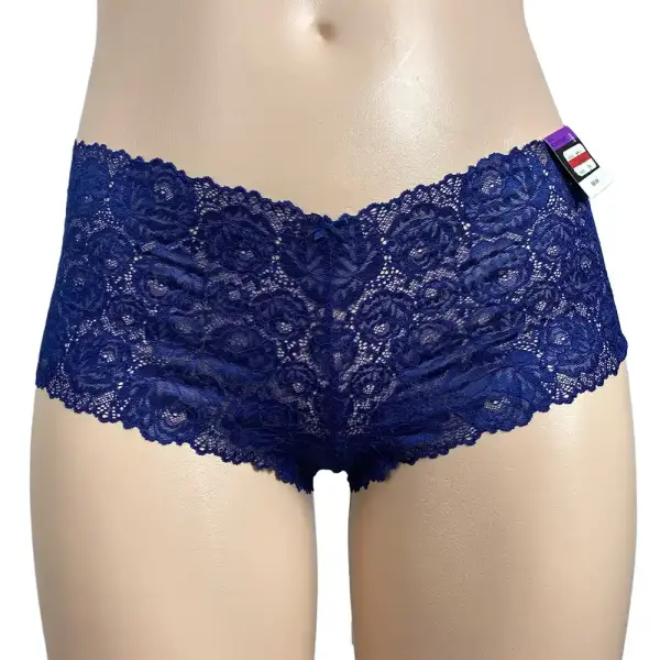 INC International Concepts Lace Boyshort Panties Blue