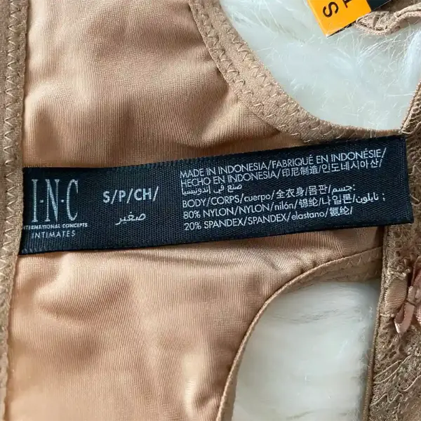 INC International Concepts Taupe Dream Small Lace Thong