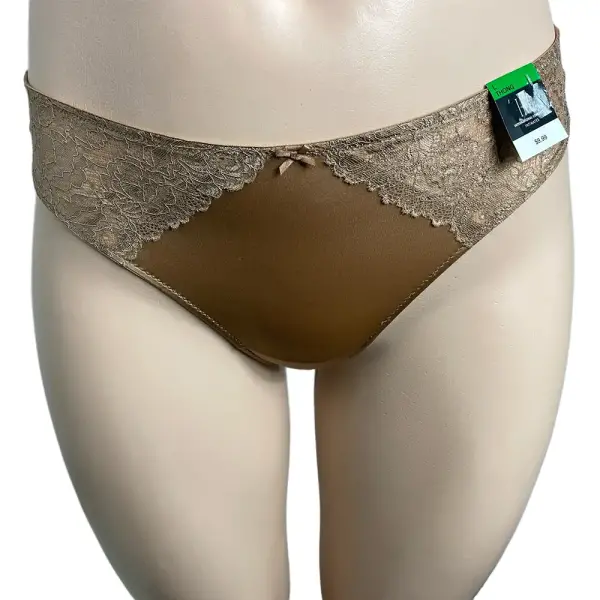 INC International Concepts Taupe Dream Large Lace Thong