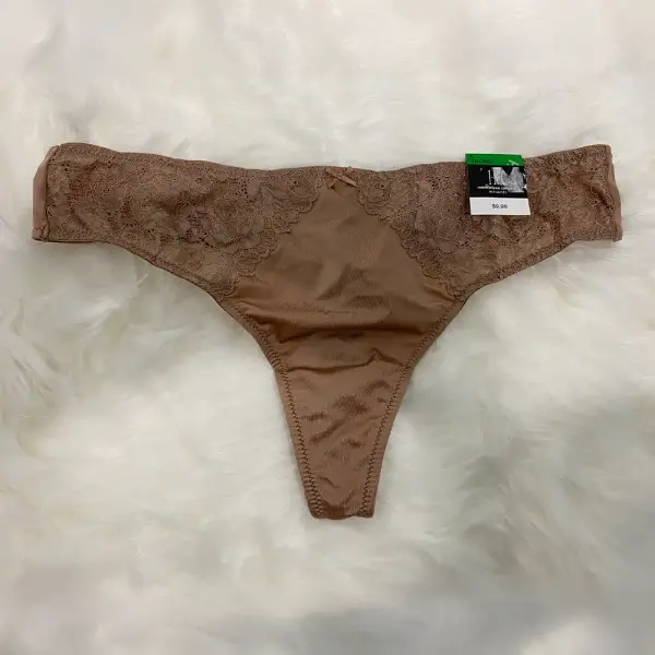 INC International Concepts Taupe Dream Large Lace Thong