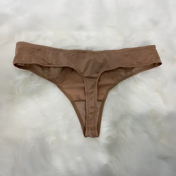 INC International Concepts Taupe Dream Small Lace Thong
