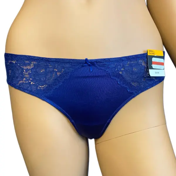 INC International Concepts Bright Blue Small Lace Thong