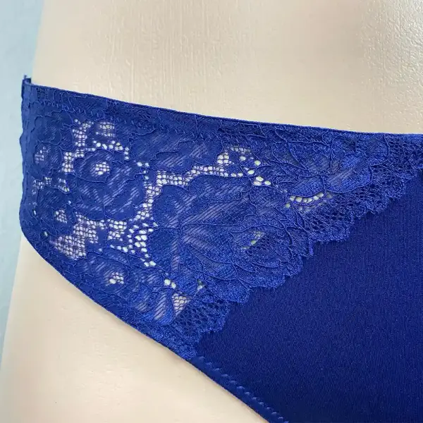 INC International Concepts Bright Blue Lace Thong Size Large Quality 