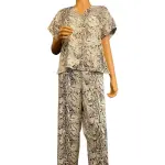 INC International Concepts Intimates Pajama Set Snakeskin Print Two Piece