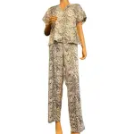 INC International Concepts Intimates Pajama Set Snakeskin Print Two Piece